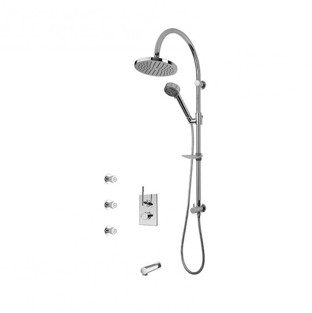 Evita/Hadria 1/2'' Therm. Shower Set 2 Way Div. Xvtr69S Cc