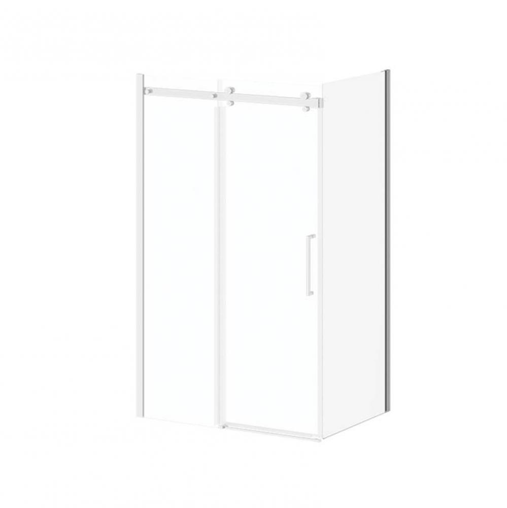 Leman Side Panel 32'' X 74'' Polished Chrome