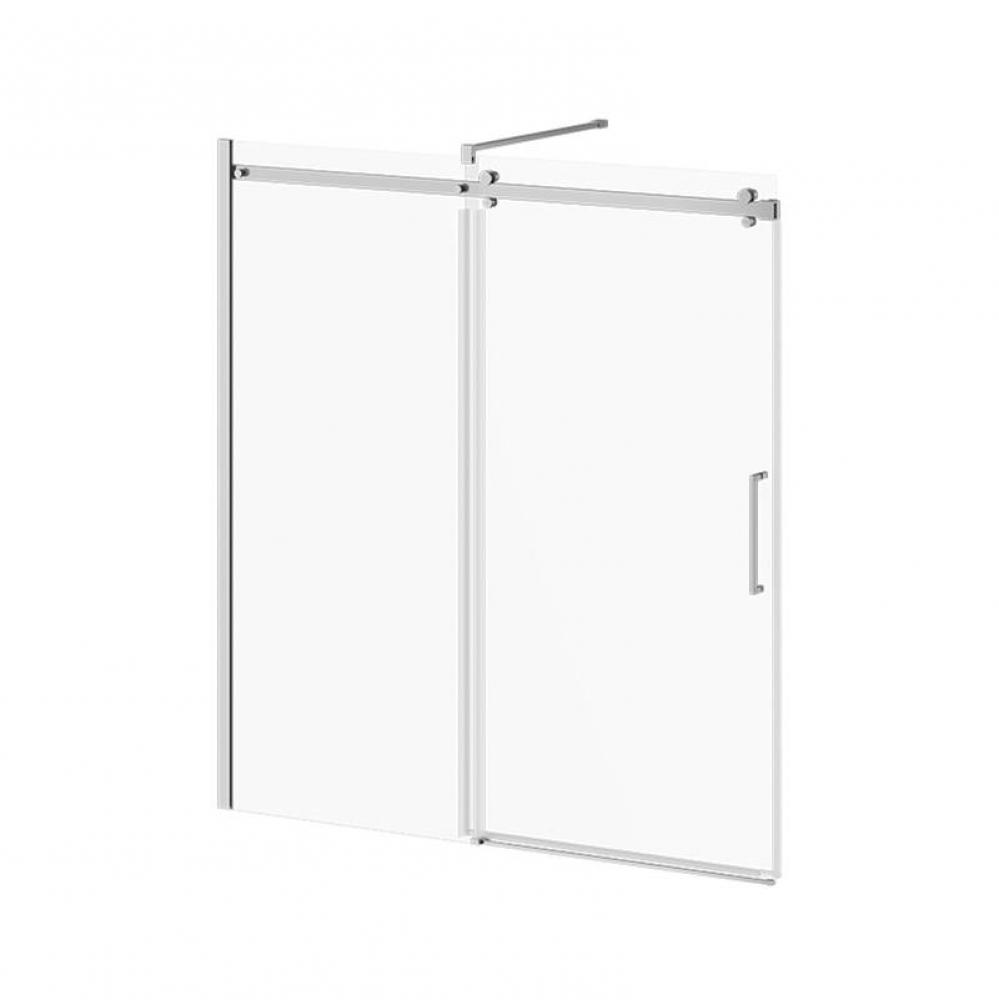 Leman Sliding Shower Door 72'' X 74'' Polished Chrome