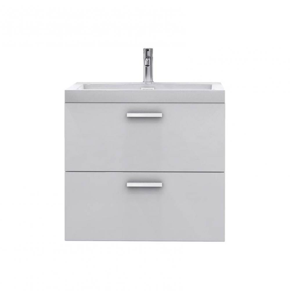 Matte White Slim Basin/Main Cabinet Kit Grigio