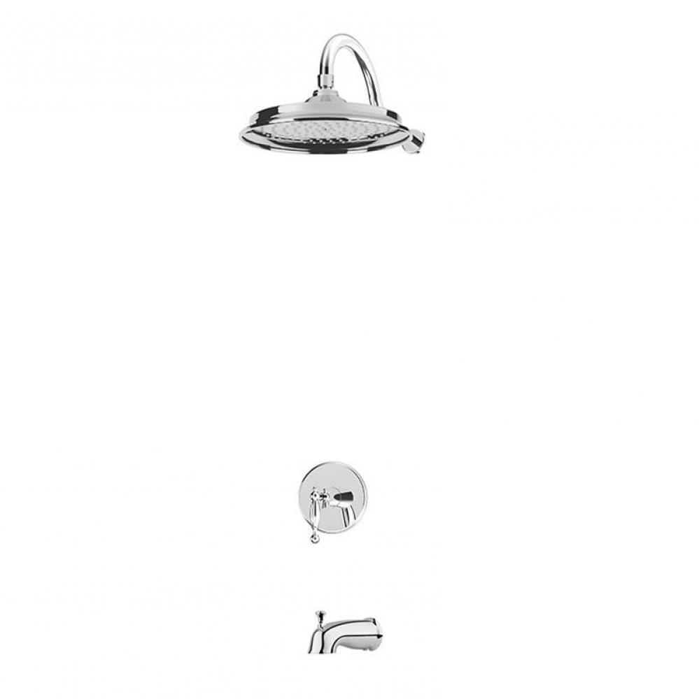 Qabil 1/2'' P. Bal. Shower Set Chrome