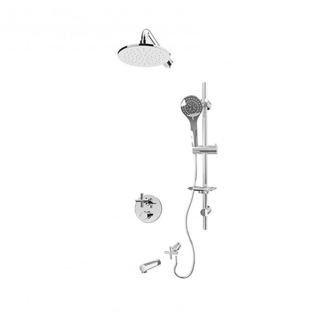 Alex/Gael 1/2'' Therm. Shower Set 2 Ways Div. Chrome