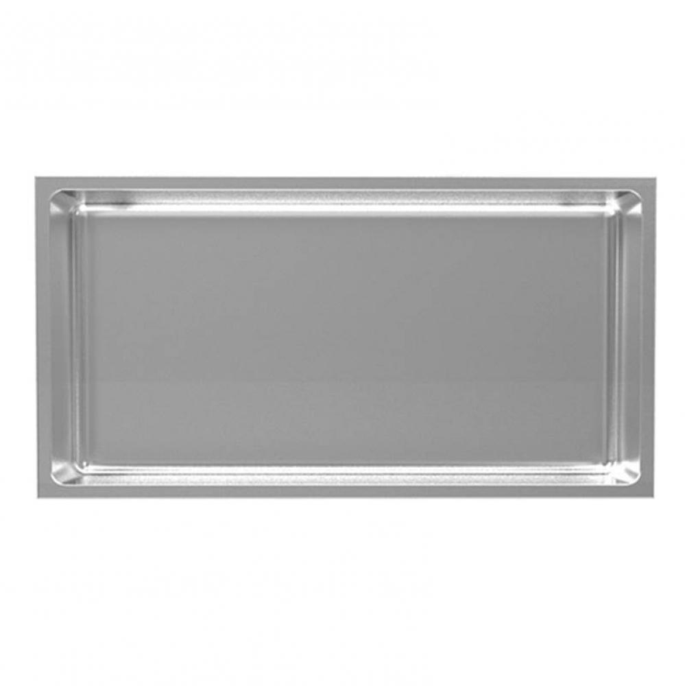 Nikia Recessed Niche 24'' Radius Corners Brushed Inox