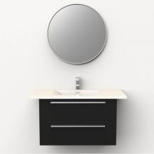 Rubi RMK8202NE - Make-Up Basin/Cabinet Set Nero