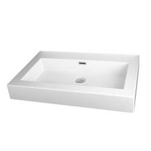 Rubi RTO730BL - Countertop White Basin With Overflow