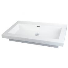 Rubi RTOL800BL - Countertop White Basin With Overflow