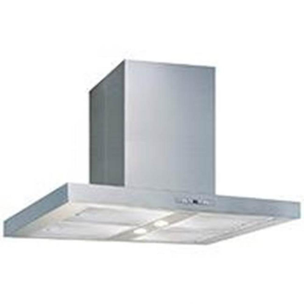 Barcelona Island Mounted Range Hood Stainless Steel w/4 Speed Blower, Dual Halogen Lighting