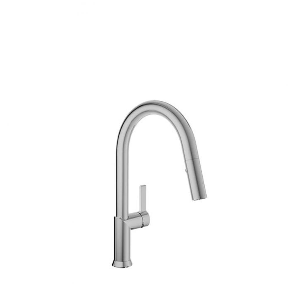 Single hole kitchen faucet with 2-function pull-down spray