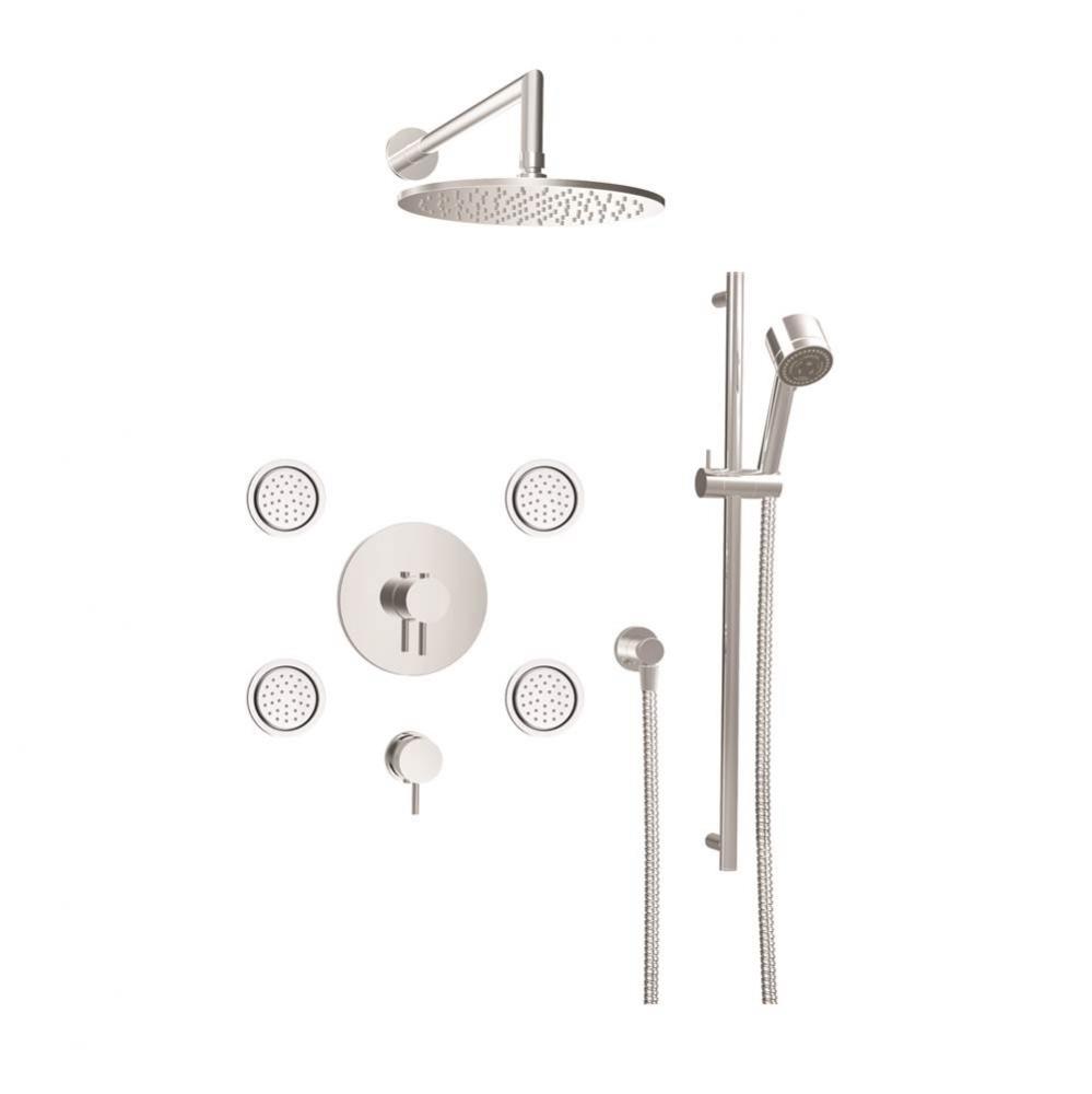 Complete thermostatic shower kit