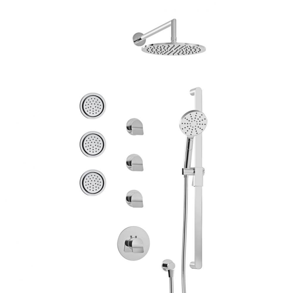 Complete thermostatic shower kit