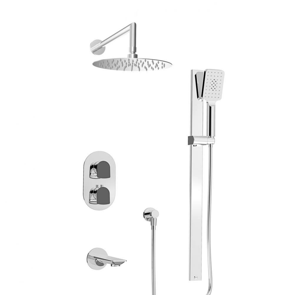 Complete thermostatic pressure balanced shower kit