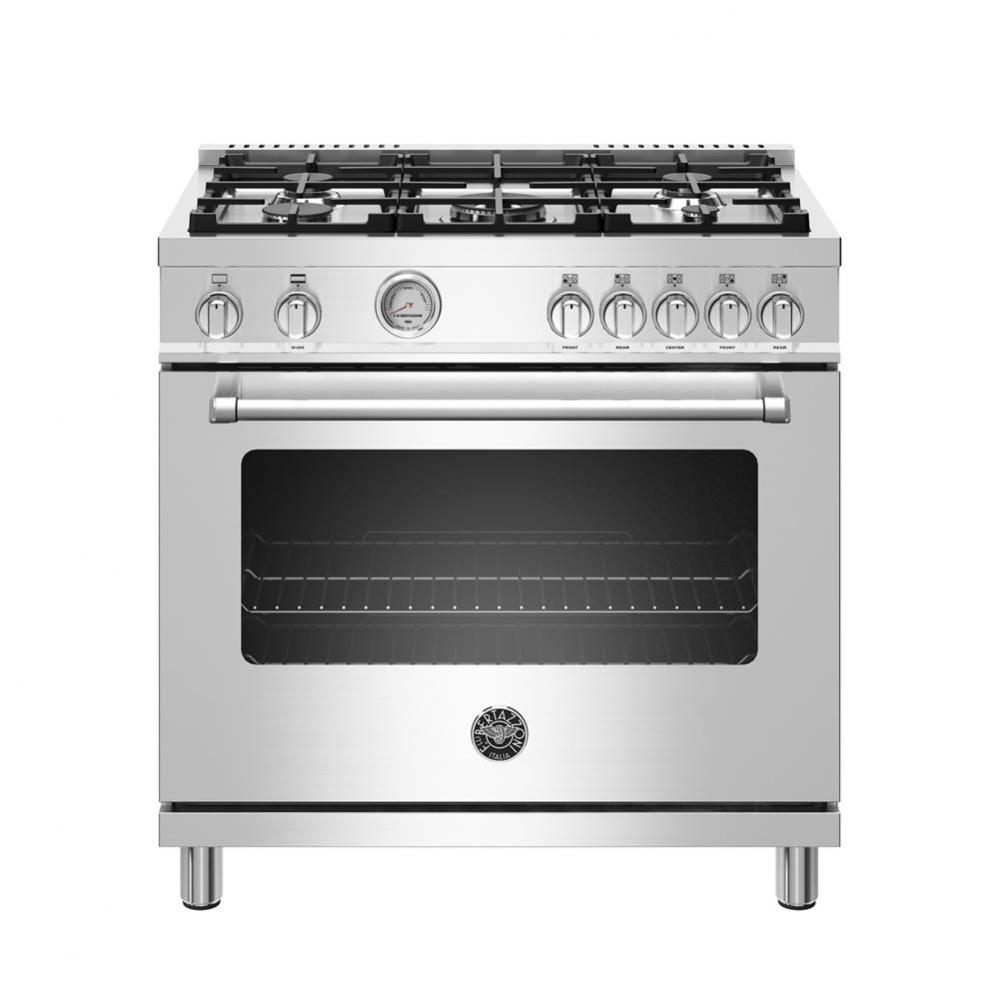 Master Series Range, Gas Oven, 5 Aluminum Burners, 36''