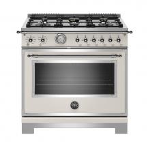 Bertazzoni HERT366GASAVT - Heritage Series Range, Gas Oven, 6 Brass Burners, 36''