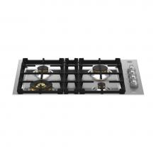 Bertazzoni MAST304QBXT - Master Series Drop-In Gas Cooktop, 4 Brass Burners, 30''