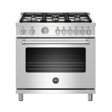 Bertazzoni MAST366GASXT - Master Series Range, Gas Oven, 6 Brass Burners, 36''