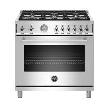 Bertazzoni PROF366GASXT - Professional Series Range, Gas Oven, 6 Brass Burners, 36''