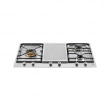 Bertazzoni PM3630GX - 36'' Pro Series Cooktop; 3 Burners - 18K BTU LEFT, Griddle