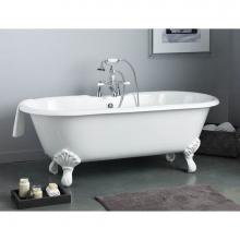 Cheviot Products Canada 2171-WC-BN - REGAL Cast Iron Bathtub with Continuous Rolled Rim and Shaughnessy Feet