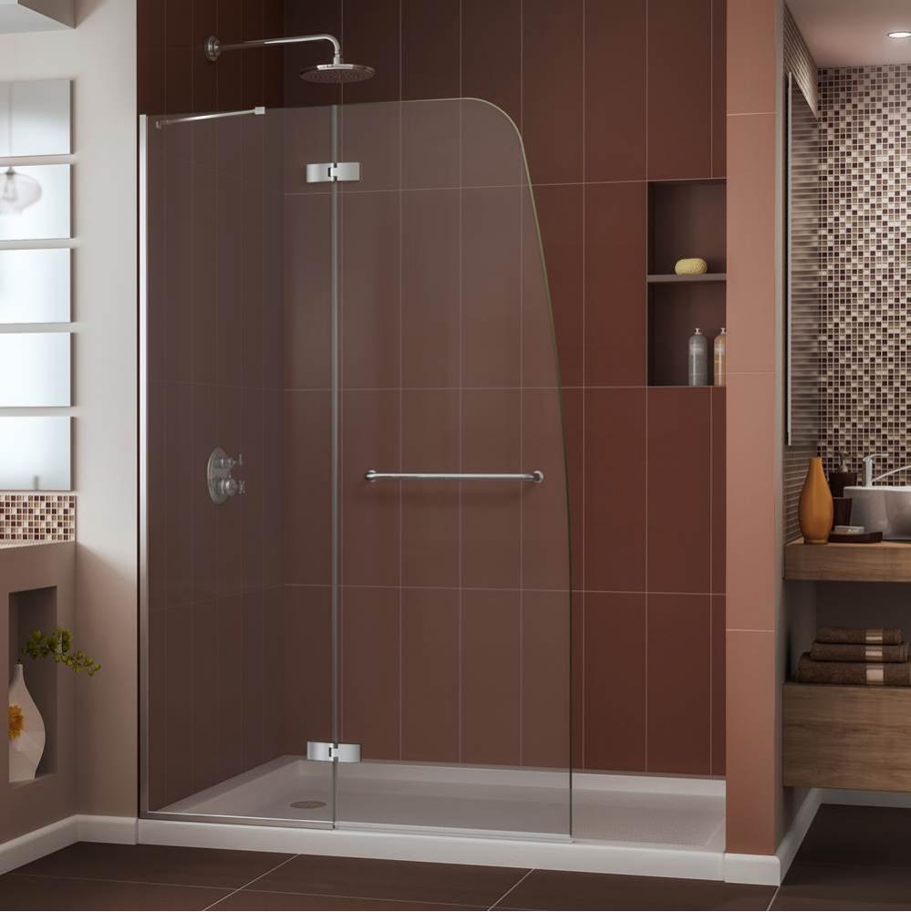 DreamLine Aqua Ultra 32 in. D x 60 in. W x 74 3/4 in. H Frameless Shower Door in Chrome and Center