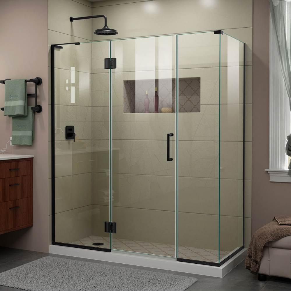 DreamLine Unidoor-X 64 1/2 in. W x 30 3/8 in. D x 72 in. H Frameless Hinged Shower Enclosure in Sa