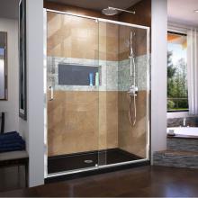 Dreamline Showers DL-6222C-88-01 - DreamLine Flex 30 in. D x 60 in. W x 74 3/4 in. H Semi-Frameless Pivot Shower Door in Chrome with