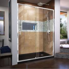 Dreamline Showers DL-6222R-88-01 - DreamLine Flex 30 in. D x 60 in. W x 74 3/4 in. H Semi-Frameless Pivot Shower Door in Chrome with