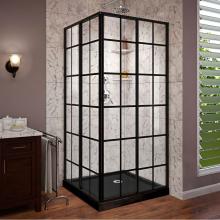 Dreamline Showers DL-6789-09 - DreamLine French Corner 36 in. D x 36 in. W x 74 3/4 in. H Sliding Shower Enclosure in Satin Black