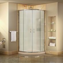 Dreamline Showers DL-6702-22-01FR - DreamLine Prime 36 in. D x 36 in. W x 74 3/4 in. H Frosted Framed Sliding Shower Enclosure in Chro