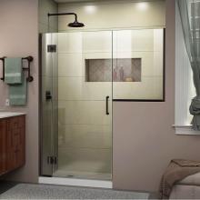 Dreamline Showers D1283036-06 - DreamLine Unidoor-X 64-64 1/2 in. W x 72 in. H Frameless Hinged Shower Door in Oil Rubbed Bronze