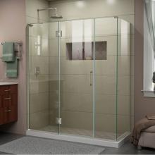 Dreamline Showers E32514530L-04 - DreamLine Unidoor-X 63 1/2 in. W x 30 3/8 in. D x 72 in. H Frameless Hinged Shower Enclosure in Br