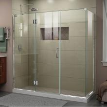 Dreamline Showers E32422530L-01 - DreamLine Unidoor-X 70 1/2 in. W x 30 3/8 in. D x 72 in. H Frameless Hinged Shower Enclosure in Ch