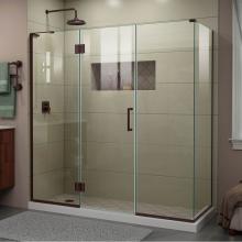 Dreamline Showers E3242234L-06 - DreamLine Unidoor-X 70 in. W x 34 3/8 in. D x 72 in. H Frameless Hinged Shower Enclosure in Oil Ru