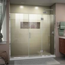 Dreamline Showers D32622572R-01 - DreamLine Unidoor-X 72 1/2-73 in. W x 72 in. H Frameless Hinged Shower Door in Chrome