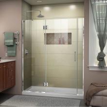 Dreamline Showers D3270672L-01 - DreamLine Unidoor-X 57-57 1/2 in. W x 72 in. H Frameless Hinged Shower Door in Chrome