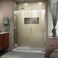 Dreamline Showers D1241472-01 - DreamLine Unidoor-X 44-44 1/2 in. W x 72 in. H Frameless Hinged Shower Door in Chrome