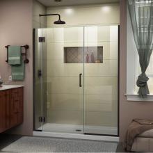 Dreamline Showers D12430572-06 - DreamLine Unidoor-X 60 1/2-61 in. W x 72 in. H Frameless Hinged Shower Door in Oil Rubbed Bronze