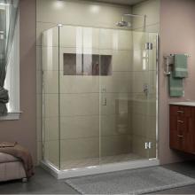 Dreamline Showers E12614530-01 - DreamLine Unidoor-X 46 1/2 in. W x 30 3/8 in. D x 72 in. H Frameless Hinged Shower Enclosure in Ch