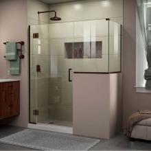 Dreamline Showers E127243436-06 - DreamLine Unidoor-X 57 in. W x 36 3/8 in. D x 72 in. H Hinged Shower Enclosure in Oil Rubbed Bronz