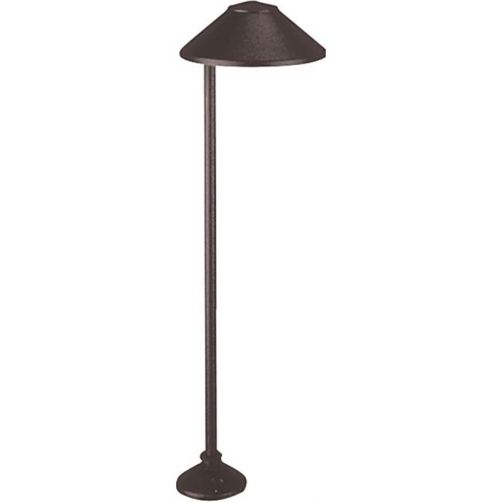 4W 12V LED PANEL, CAST ALUM CHINA HAT 5.5'', BLACK