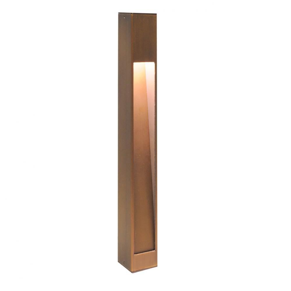 4W 12V LED PANEL, 18'' ALUM BOLLARD, DECK MOUNT, BRONZE