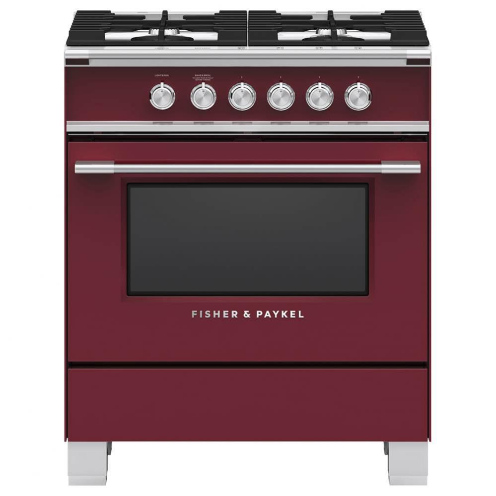 30'' Range, 4 Burners, Red