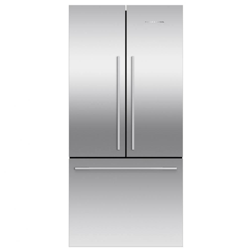 32'' French Door Refrigerator Freezer, Stainless Steel, 17 cu ft, Non Ice & Water, C