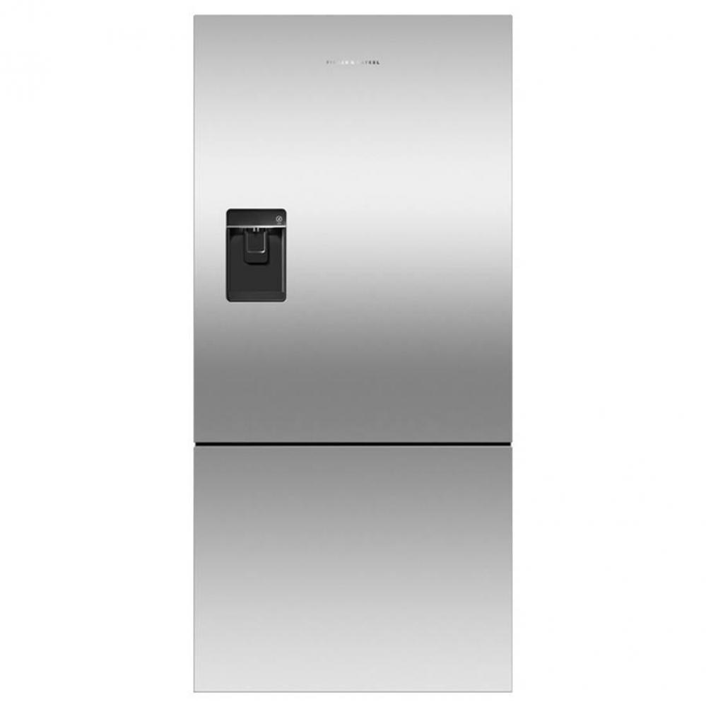 32'' Bottom Mount Refrigerator Freezer, 17.5 cu ft, Stainless Steel, Ice and Water, Left