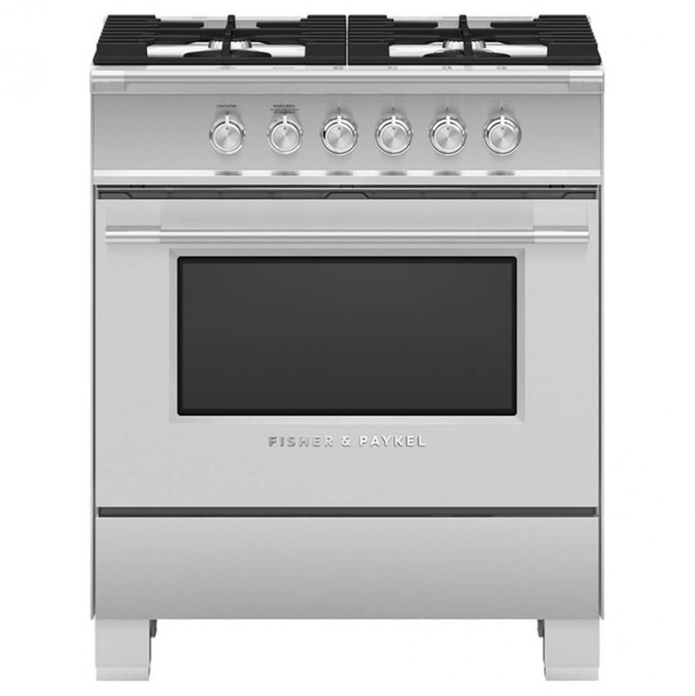 30'' Range, 4 Burners, Stainless Steel