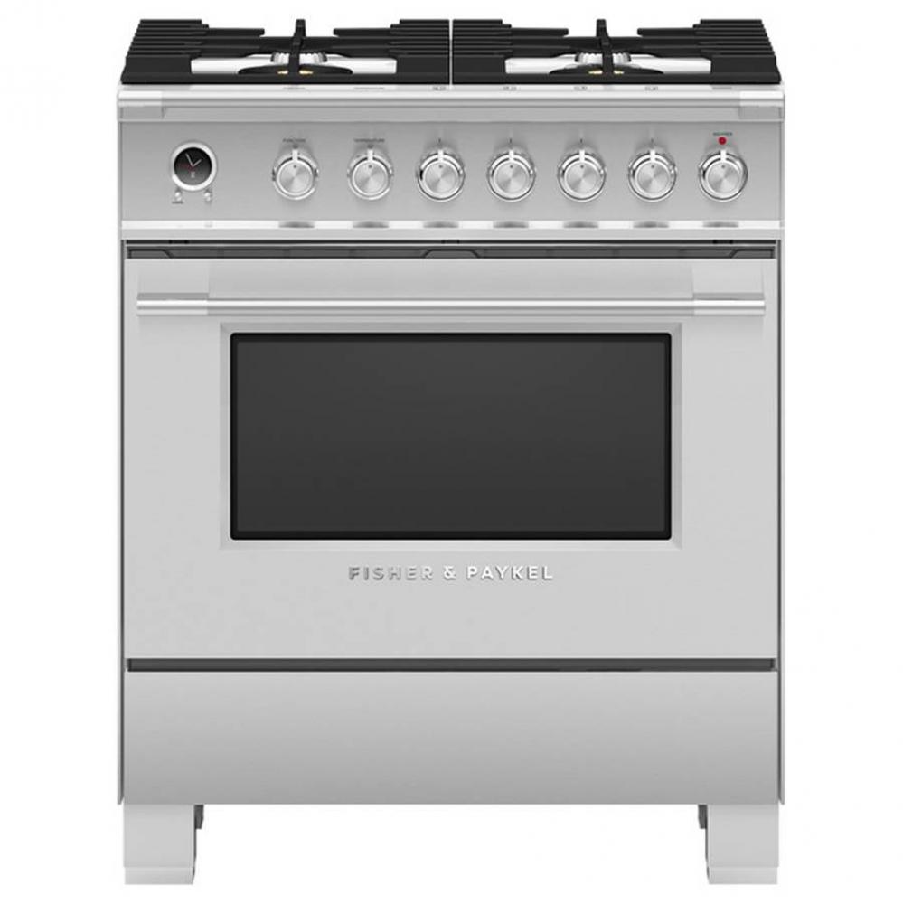 30'' Range, 4 Burners, Self-cleaning, Stainless Steel