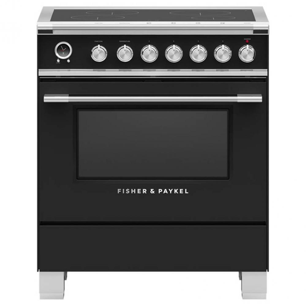 30'' Range, 4 Zones, Self-cleaning, Black