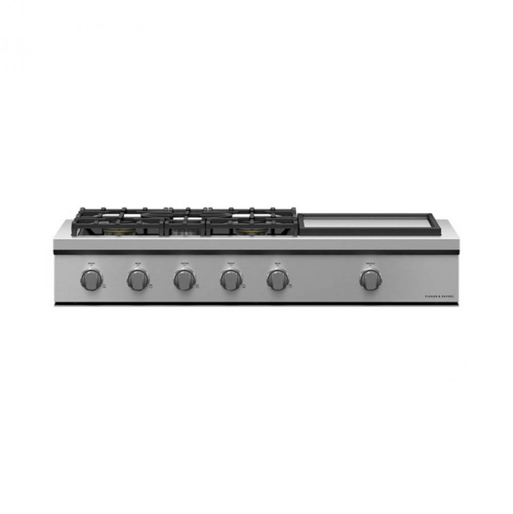 48'' Rangetop, 5 Burners with Griddle, LPG