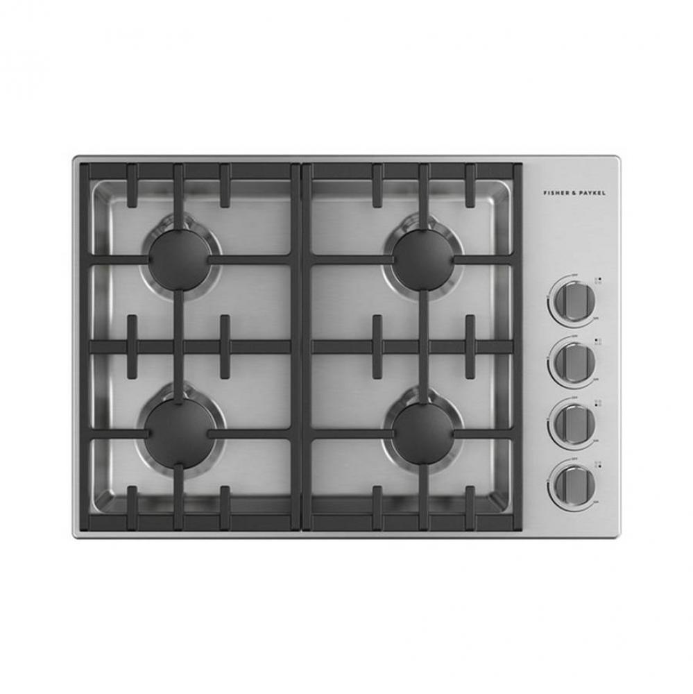 30'' Professional Drop-in Cooktop: 4 Burner LPG