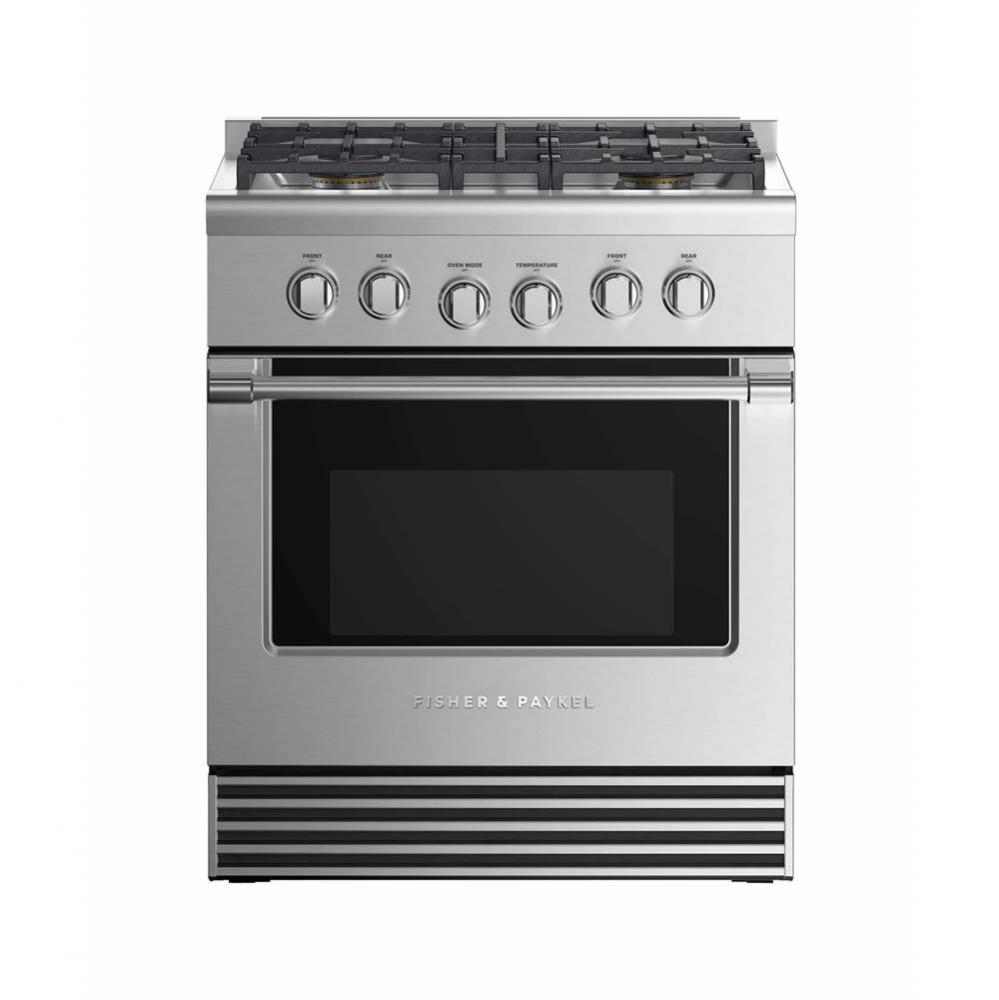 30'' Professional Gas Range, 4 Burners, LP Gas