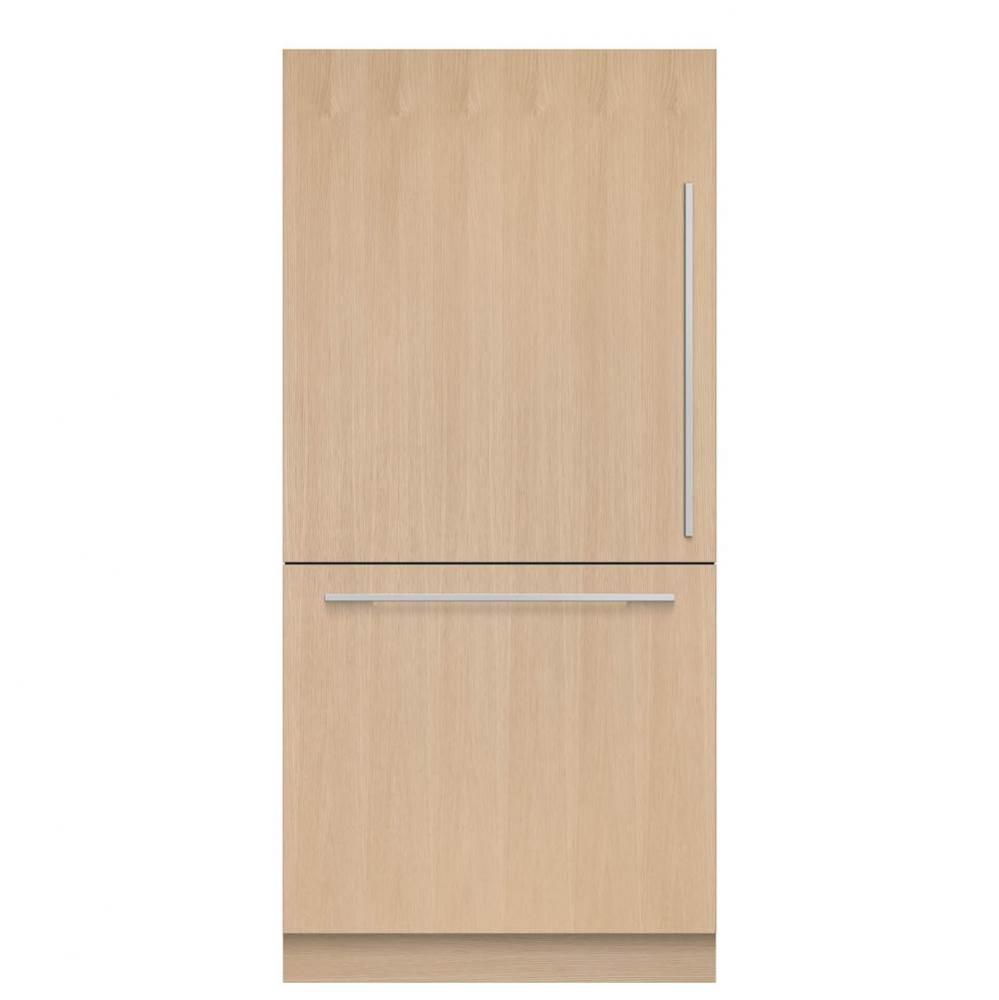 Integrated 36'' Single Door Bottom Mount 80'' H Panel Ready Left Hinge